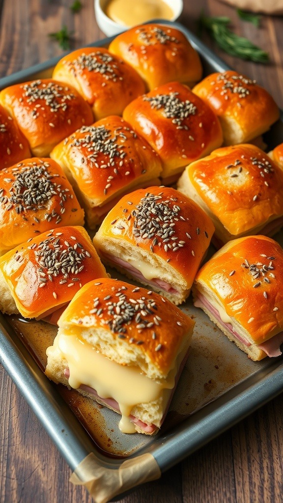 Baked Ham and Cheese Sliders