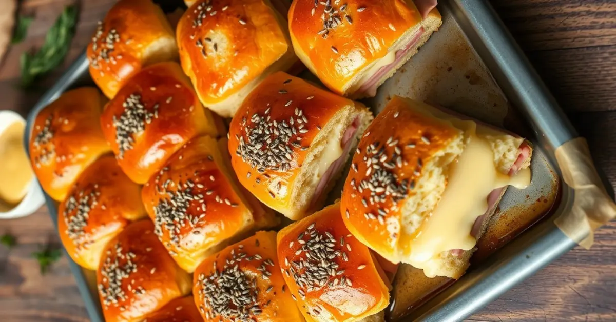 Baked Ham and Cheese Sliders