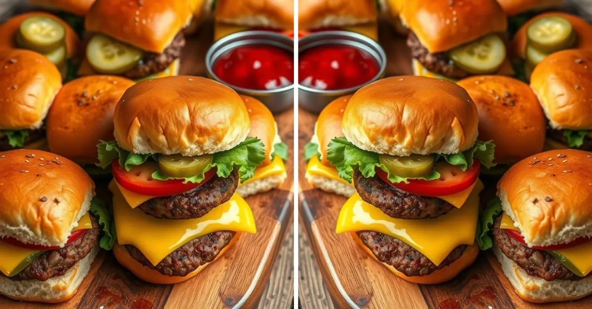 Cheeseburger Sliders Recipe - Sweet Recipes