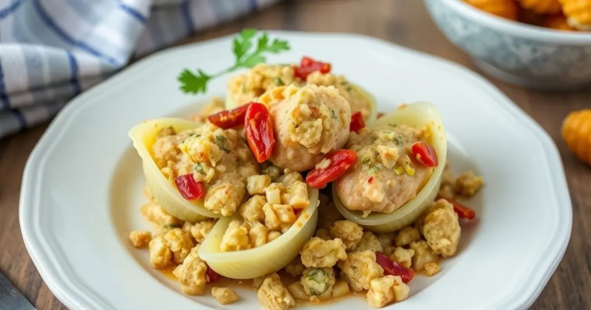 Chicken and Stuffing Stuffed Shells Recipe