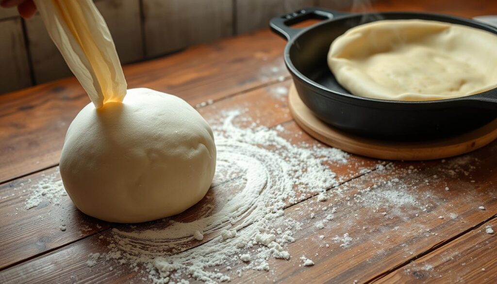 Cottage Cheese Flatbread Baking Process