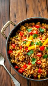 Mexican Beef and Rice Skillet