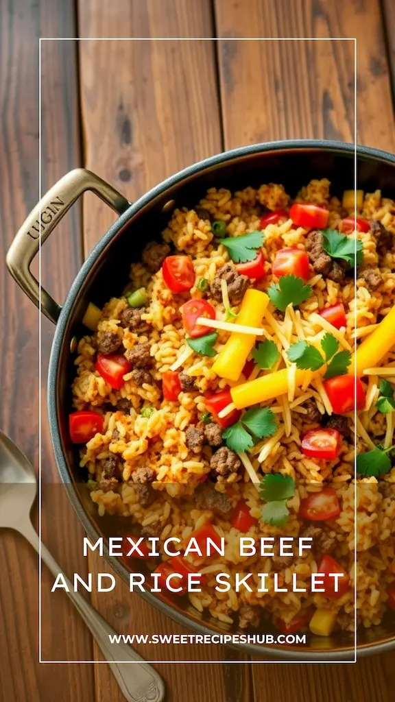 Mexican Beef and Rice Skillet