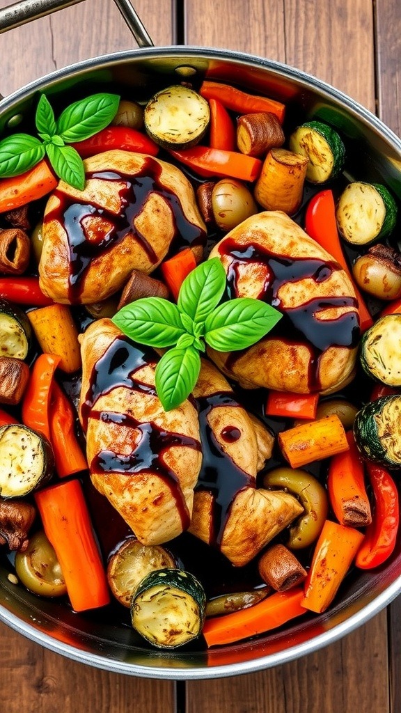 One-Pan Balsamic Chicken and Veggies